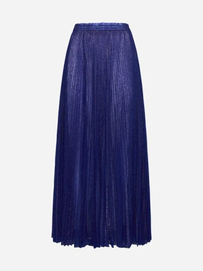 Shop Forte Forte Glitter Jacquard Tulle Skirt In Blue