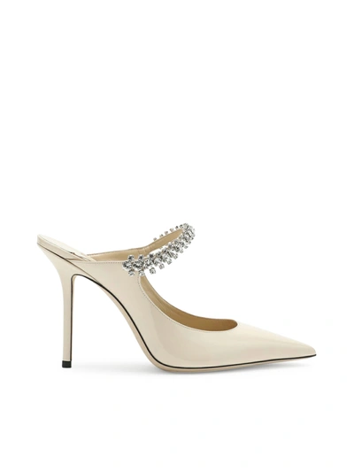 Shop Jimmy Choo Bing Cream Pumps With Crystals In Nude & Neutrals