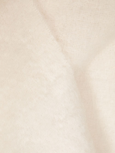 Shop Jil Sander Logo-patch Chunky-knit Scarf In White