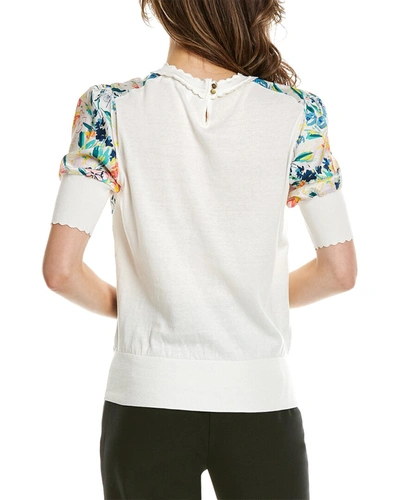 Shop Ted Baker Sketchy Magnolia Top In White