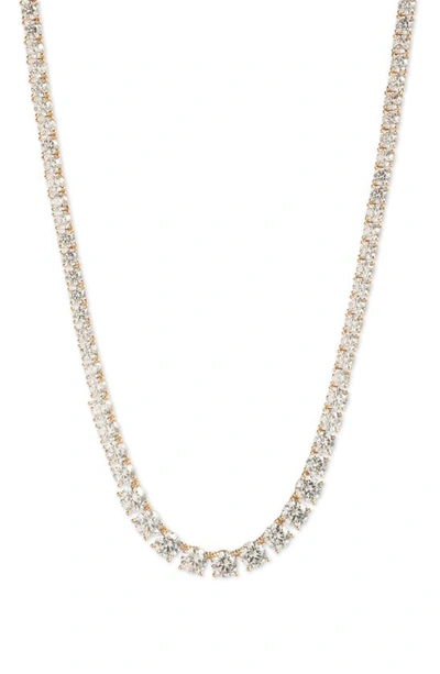 Shop Marchesa Peachy Keen Cubic Zirconia Necklace In Gold/ Cry