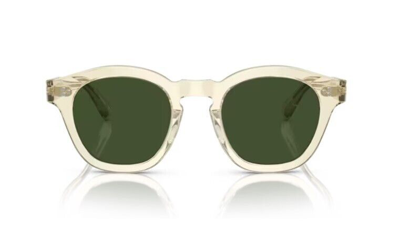 Pre-owned Oliver Peoples 0ov5382su Boudreau L.a 109471 Buff/dark Green Unisex Sunglasses