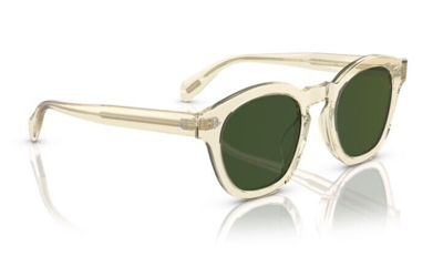 Pre-owned Oliver Peoples 0ov5382su Boudreau L.a 109471 Buff/dark Green Unisex Sunglasses