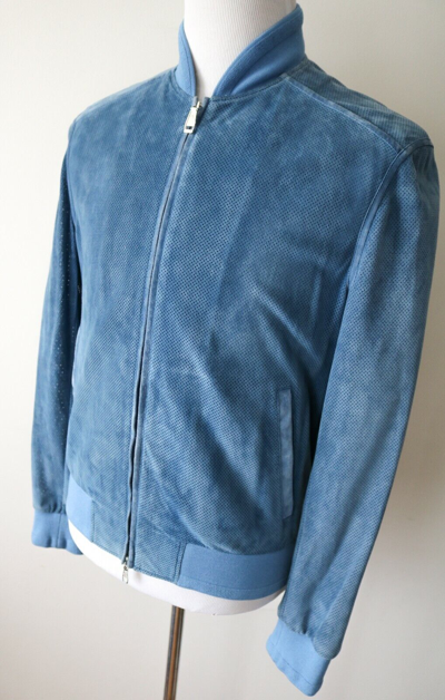 Pre-owned Brioni Loro Piana Gray 100% Baby Cashmere Storm System Jacket Coat Size 52 Euro Large In Blue