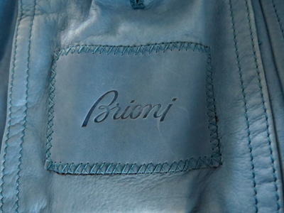 Pre-owned Brioni Loro Piana Gray 100% Baby Cashmere Storm System Jacket Coat Size 52 Euro Large In Blue