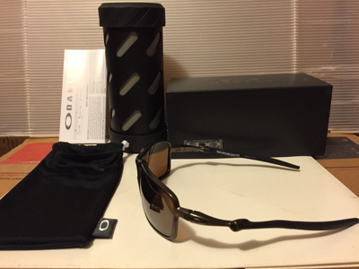 Pre-owned Oakley X-metal Badman - Pewter W/ Tungsten Iridium Polarized, Oo6020-02