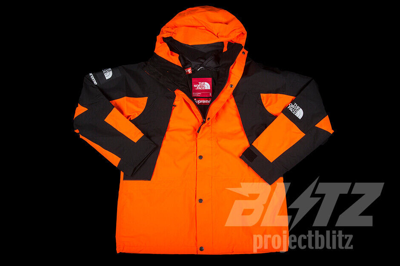 Pre-owned Supreme The North Face Mountain Light Jacket Orange L Xl Tnf