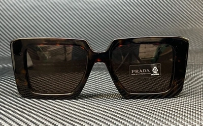 Pre-owned Prada Pr 23ysf 2au06b Brown Havana Brown Women's 52 Mm Sunglasses