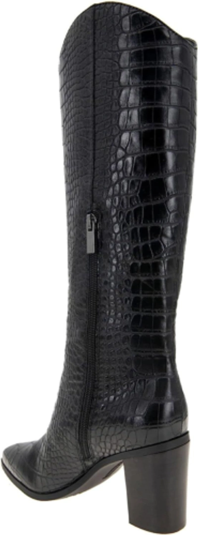 Pre-owned Bcbgeneration Women's Janda Fashion Boot In Black/croc