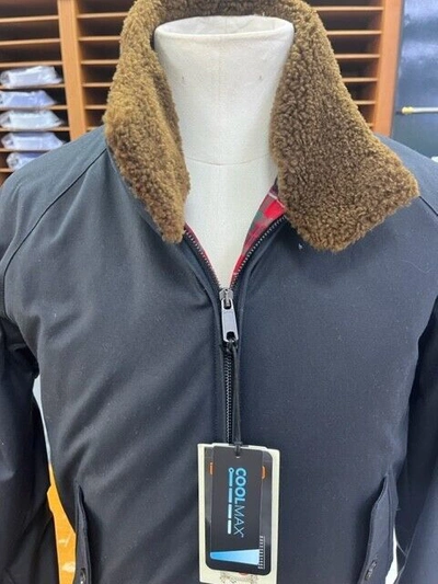 Pre-owned Baracuta € 450  Jacket G9 Men Waxed Cotton Blu Remuvable Collar Size 40 42 44 46 In Blue