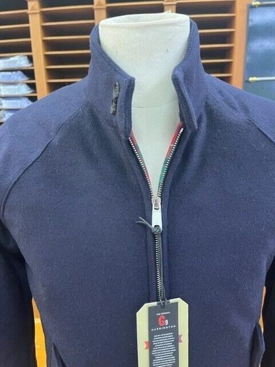 Pre-owned Baracuta € 490  Jacket G9 Men Melton Cashmere Wool Blu Size 38 40 42 44 46 48 In Blue