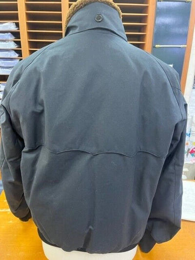 Pre-owned Baracuta € 450  Jacket G9 Men Waxed Cotton Blu Remuvable Collar Size 40 42 44 46 In Blue