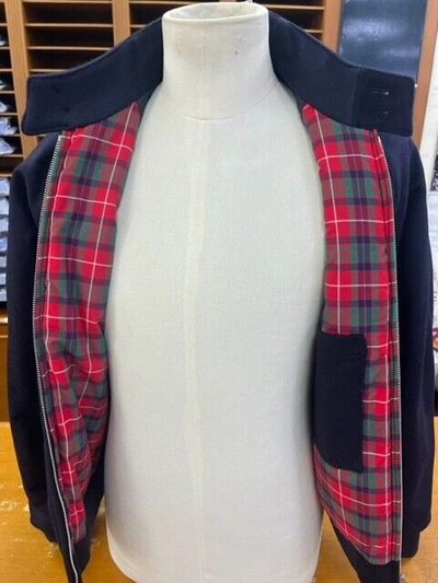 Pre-owned Baracuta € 490  Jacket G9 Men Melton Cashmere Wool Blu Size 38 40 42 44 46 48 In Blue