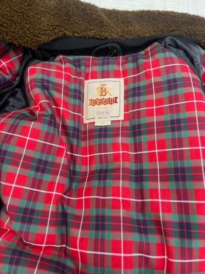 Pre-owned Baracuta € 450  Jacket G9 Men Waxed Cotton Blu Remuvable Collar Size 40 42 44 46 In Blue