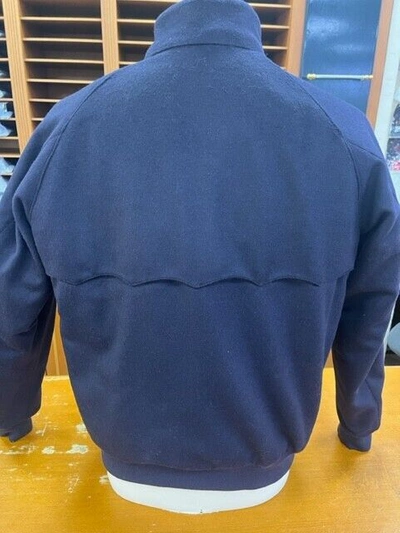 Pre-owned Baracuta € 490  Jacket G9 Men Melton Cashmere Wool Blu Size 38 40 42 44 46 48 In Blue