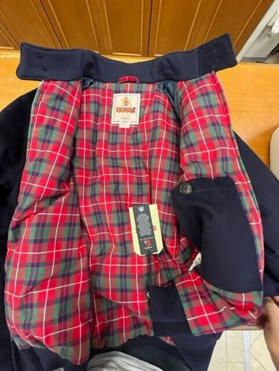 Pre-owned Baracuta € 490  Jacket G9 Men Melton Cashmere Wool Blu Size 38 40 42 44 46 48 In Blue