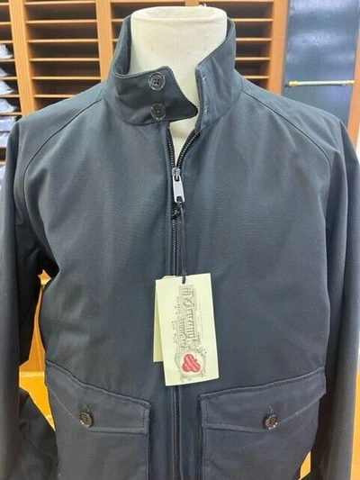 Pre-owned Baracuta € 490  Jacket G9 Pocket Men Waxed Blu Size 38 40 42 44 46 In Blue