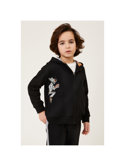 Monnalisa Pink Panther Hoodie In Black
