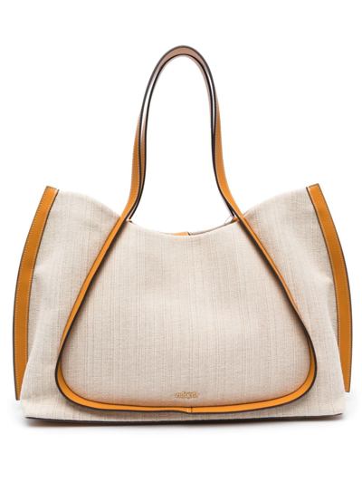 Shop Cult Gaia Oversized Giselle Tote Bag In Neutrals