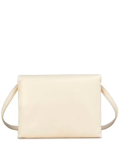 Shop Marni Prisma Leather Clutch Bag In Neutrals