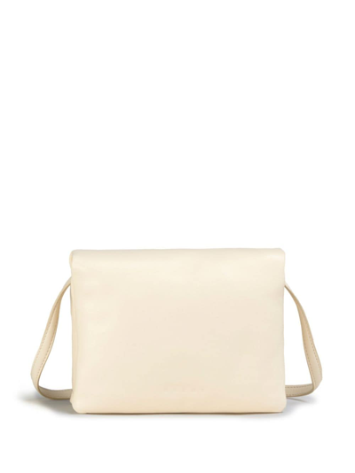 Shop Marni Prisma Leather Clutch Bag In Neutrals