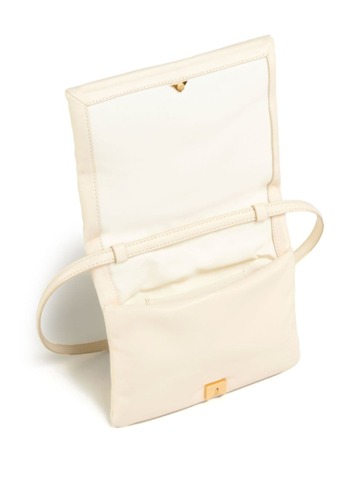 Shop Marni Prisma Leather Clutch Bag In Neutrals