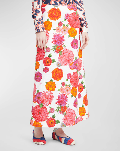 Shop La Doublej Floral-print A-line Maxi Skirt In Gyn