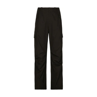 Shop Dolce & Gabbana Cotton Cargo Pants With Logo Plaque In Black