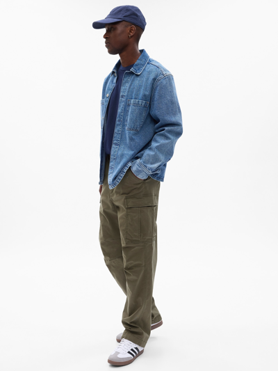 Shop Gap Relaxed Utility Cargo Pants In Black Moss