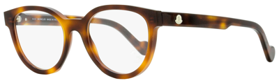 Shop Moncler Women's Eyeglasses Ml5041 052 Havana 50mm In Yellow