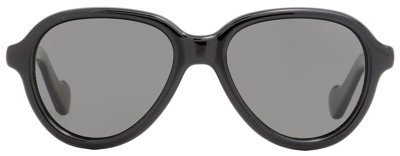 Shop Moncler Unisex Sunglasses Ml0043 01d Black 52mm