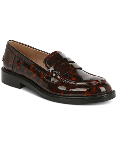 Shop Sam Edelman Women's Colin Tailored Penny Loafers In Tortoise Patent