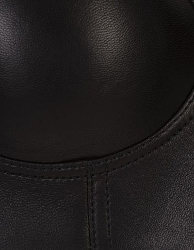 Shop Alexander Mcqueen Leather Bustier Top In In Black