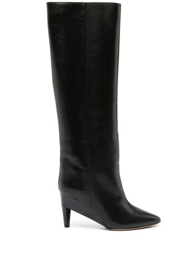 Shop Isabel Marant Liesel 80mm Knee-high Boots In Black