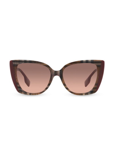 Shop Burberry Women's Meryl 54mm Cat Eye Sunglasses In Bordeaux