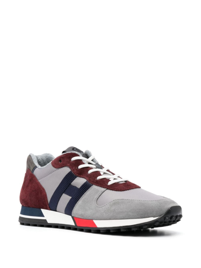 Shop Hogan H383 Low-top Sneakers In Grey