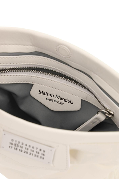 Shop Maison Margiela Flat Glam Slam Bag In White