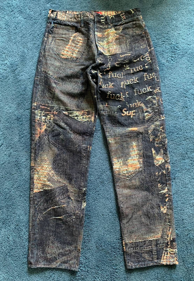 Pre-owned Supreme Archive Denim Jeans In Blue | ModeSens