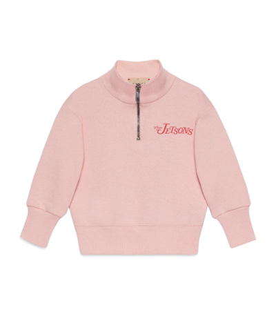 Shop Gucci Kids X The Jetsons Sweatshirt (3-36 Months) In Pink