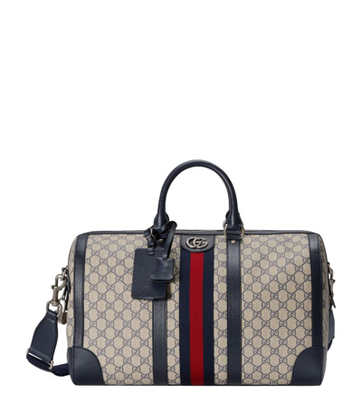 Shop Gucci Small Gg Supreme Savoy Duffle Bag In Blue