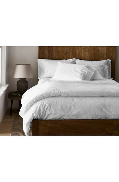 Coyuchi Crinkled Organic Cotton Percale Sheet Set In Undyed