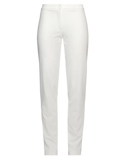 Shop Mirella Matteini Woman Pants White Size 10 Polyester, Elastane
