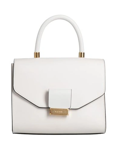 Shop Visone Woman Handbag White Size - Soft Leather