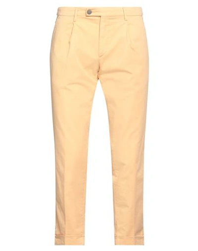 Shop Michael Coal Man Pants Apricot Size 31 Cotton, Elastane In Orange