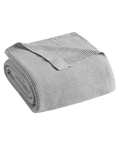 Shop Ink+ivy Bree Knit Throw, 50" X 60" In Gray