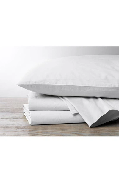 Shop Coyuchi Crinkled Organic Cotton Percale Sheet Set In Alpine White