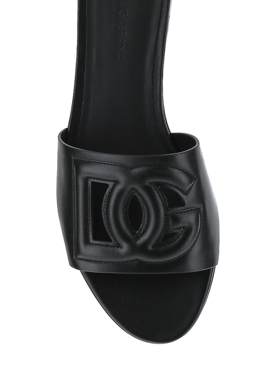 Shop Dolce & Gabbana Millennials Logo Slides In Black