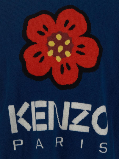 Shop Kenzo Boke Flower Jumper In Blue