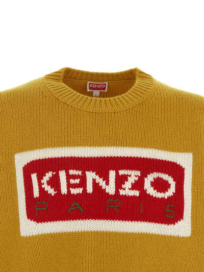 Shop Kenzo Tricolor Knitwear In Yellow