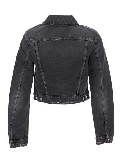 Shop Givenchy Denim Jacket In Black